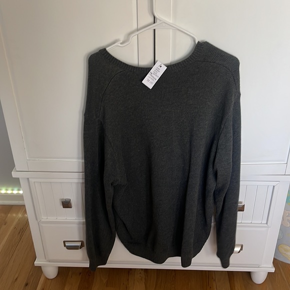John Galt Dark Gray Nikki V-Neck Sweater - Picture 2 of 4